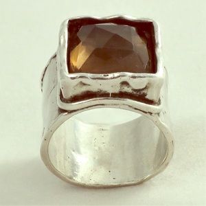 Silpada smoky quartz ring. Size 5. EUC.